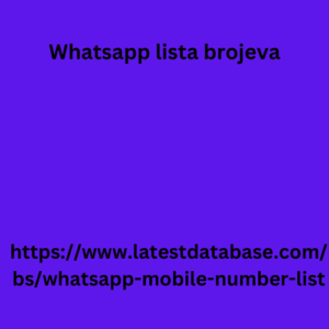 Whatsapp lista brojeva