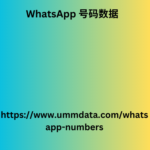 WhatsApp 号码数据