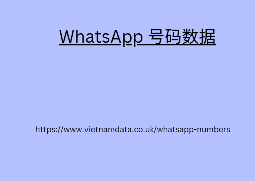 WhatsApp 号码数据