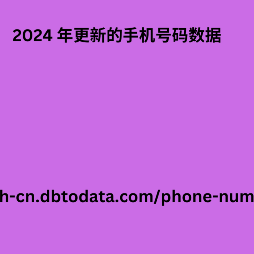 2024 年更新的手机号码数据