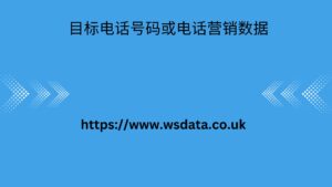 目标电话号码或电话营销数据 